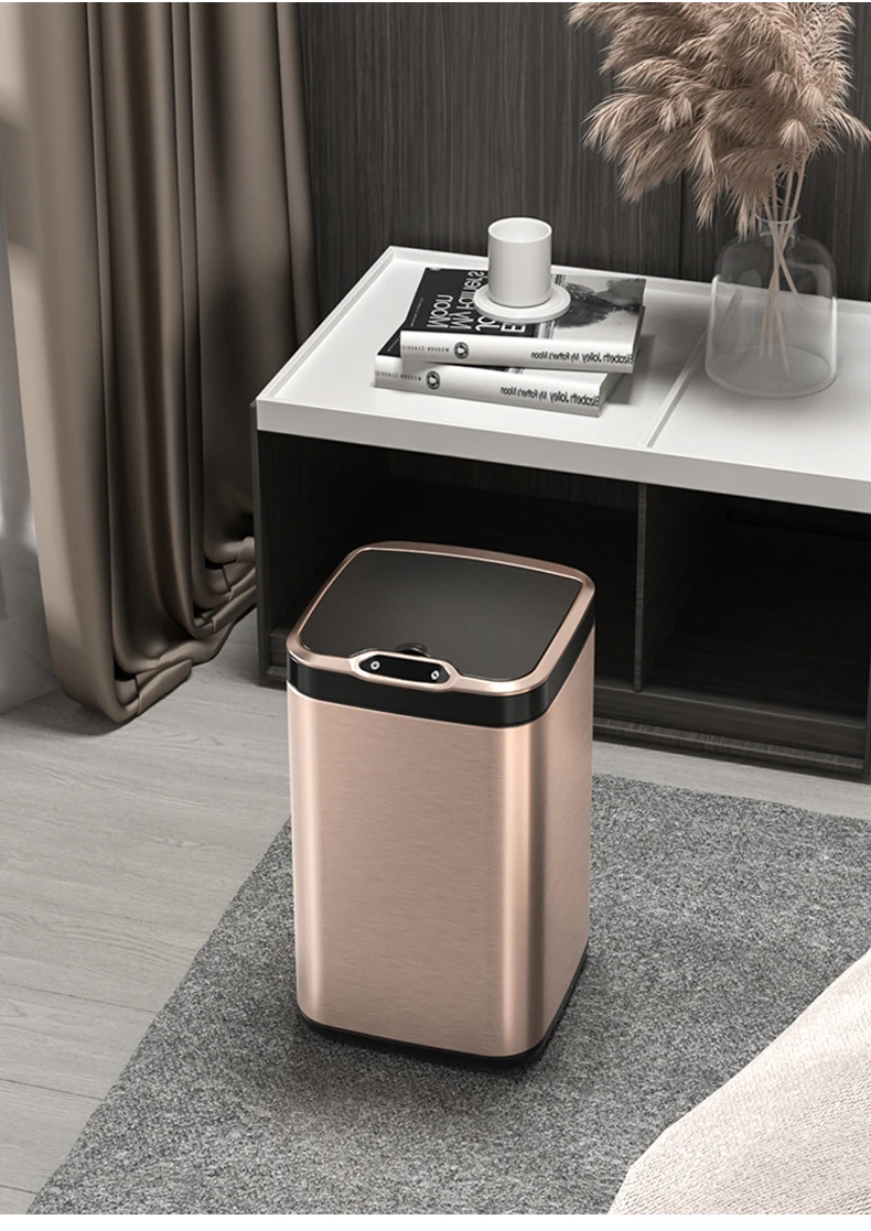 iintelli 30L household Induction kick automatic sensor stainless steel poubelle smart trash can with lid