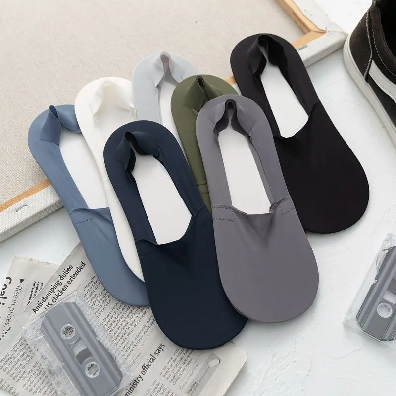 
Hot selling high quality invisible socks breathable cool simple casual low cut boat socks men 