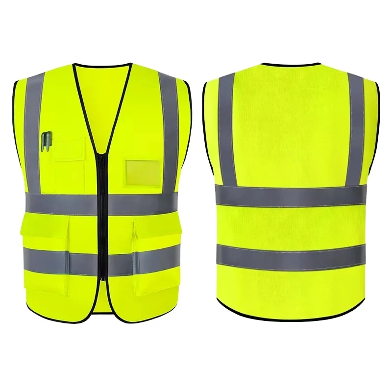 Customized reflective vest multi-colored security safety vest high visibility work reflective clothing