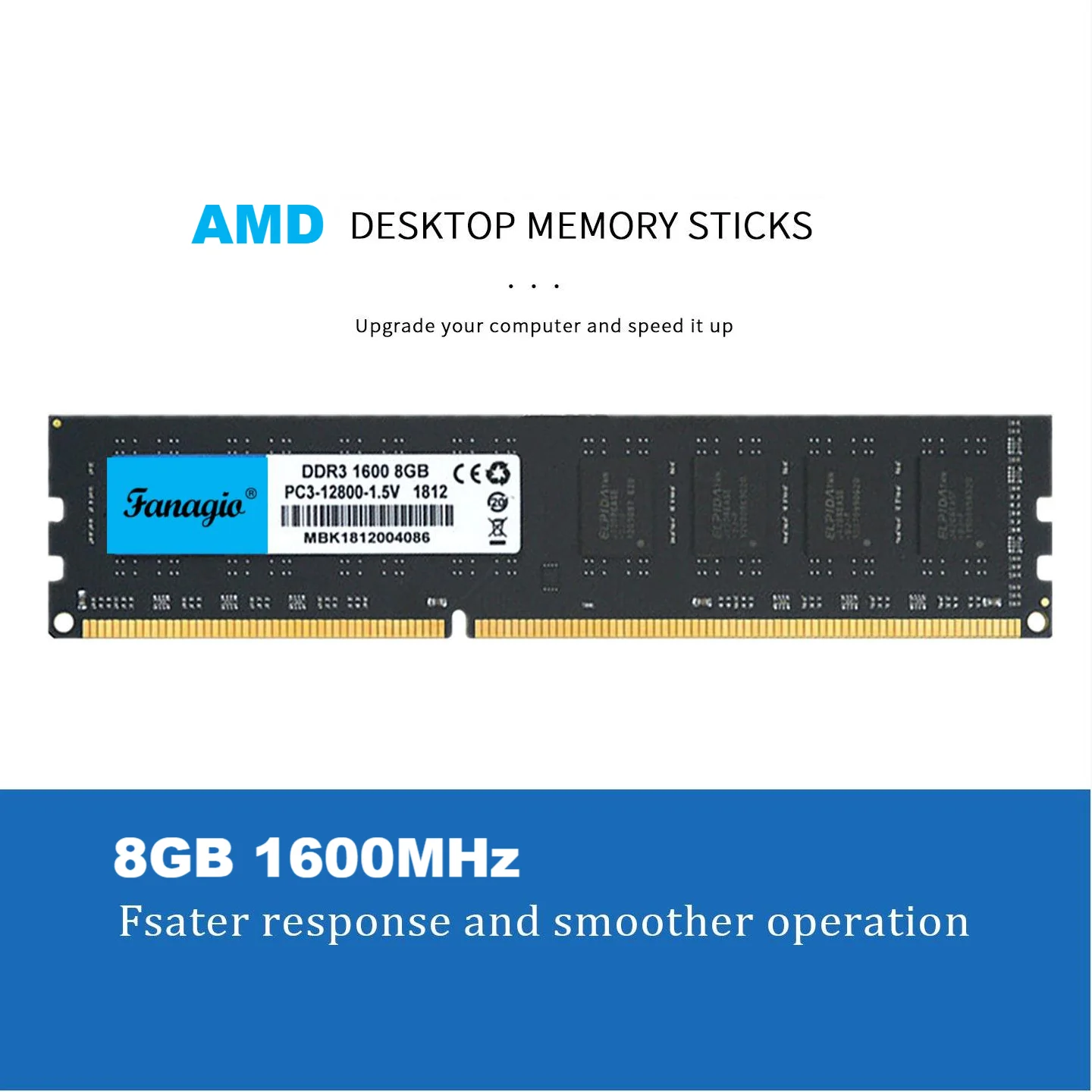 4GB 8GB 1600MHz Ddr3 RAM  Memory module  for Desktop Laptop notebook PC Computer Memory Original chips