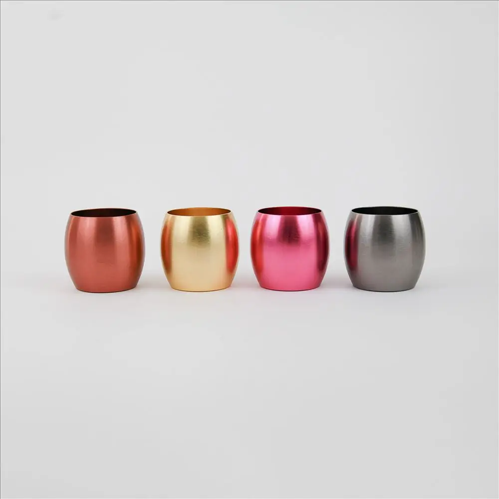 MAXERY New Arrival Ornate Aluminum Multi Color Candle Holder Metal Tealight Candle Stick Holder Candle Jars