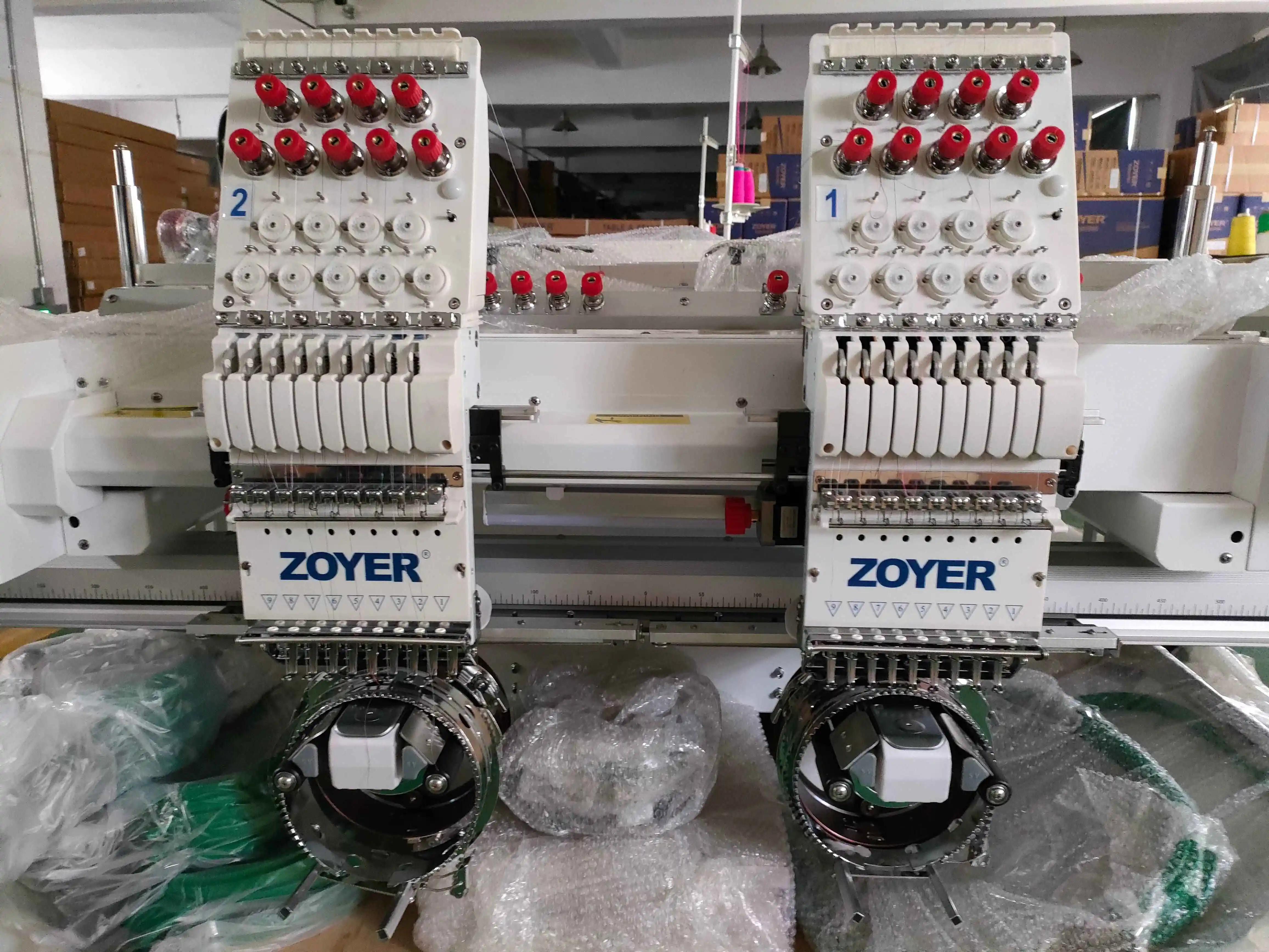 ZY-EM0904 4 head cup embroidery machine high speed industrial flat embroidery machine 400*600mm