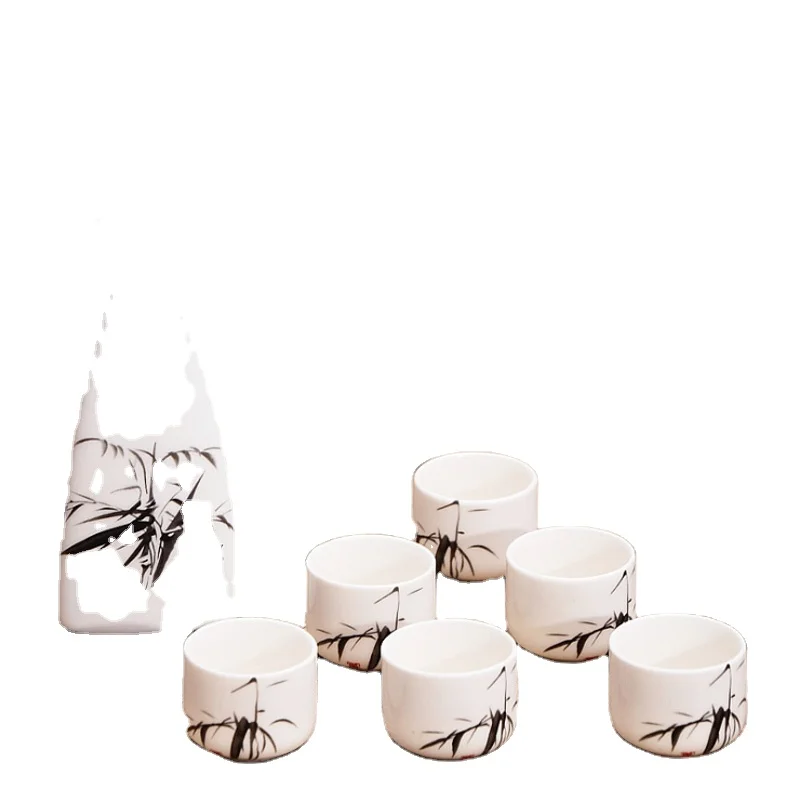 Personalized Artistic Ceramic Carafe and Cups Sake set