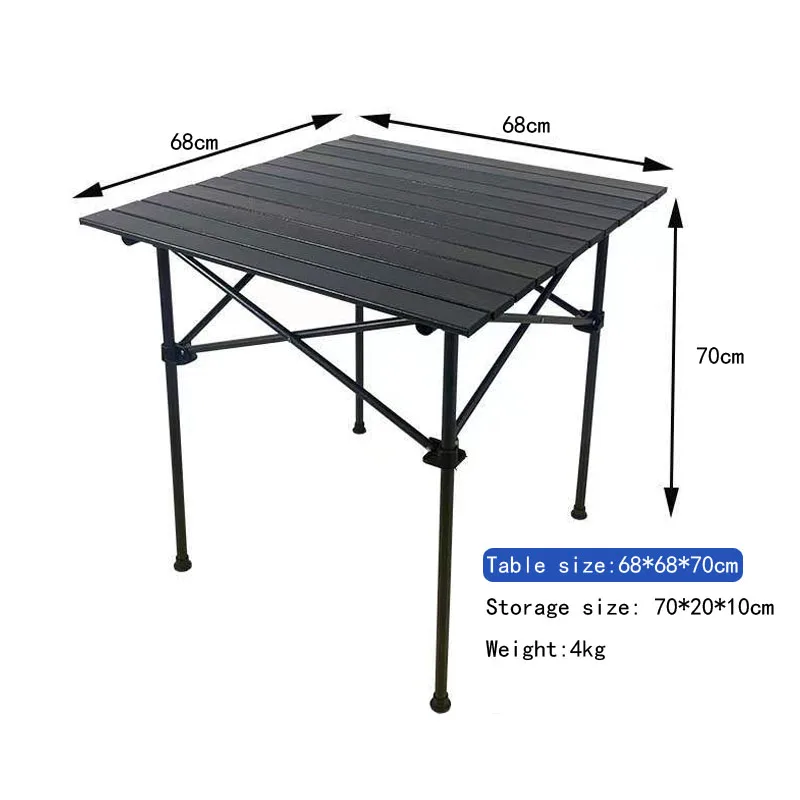 Multifunctional Metal IGT Outdoor Portable Folding Camping Table, Tactical Picnic Grill Aluminum Alloy Foldable Camping Table