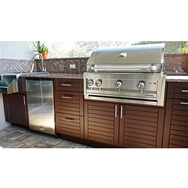 Современные алюминиевые кухонные шкафы с тропическим дизайном