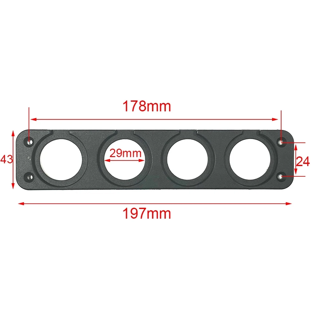 DIY Car USB Charger Switch 1/2/3/4 Holes Panel for Marine Cigarette Lighter Voltmeter Power Outlet Socket Panel Mount Holder