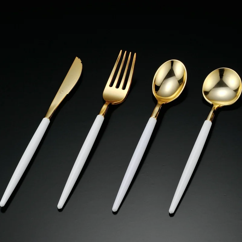 Wide Range Matt Wholesale Ps Cheap Mexican Best Italian Gold Silver Modern Disposable Restaurant Plastic Flatware Set