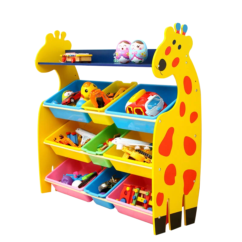 Детский шкаф с жирафом для хранения игрушек детский деревянный