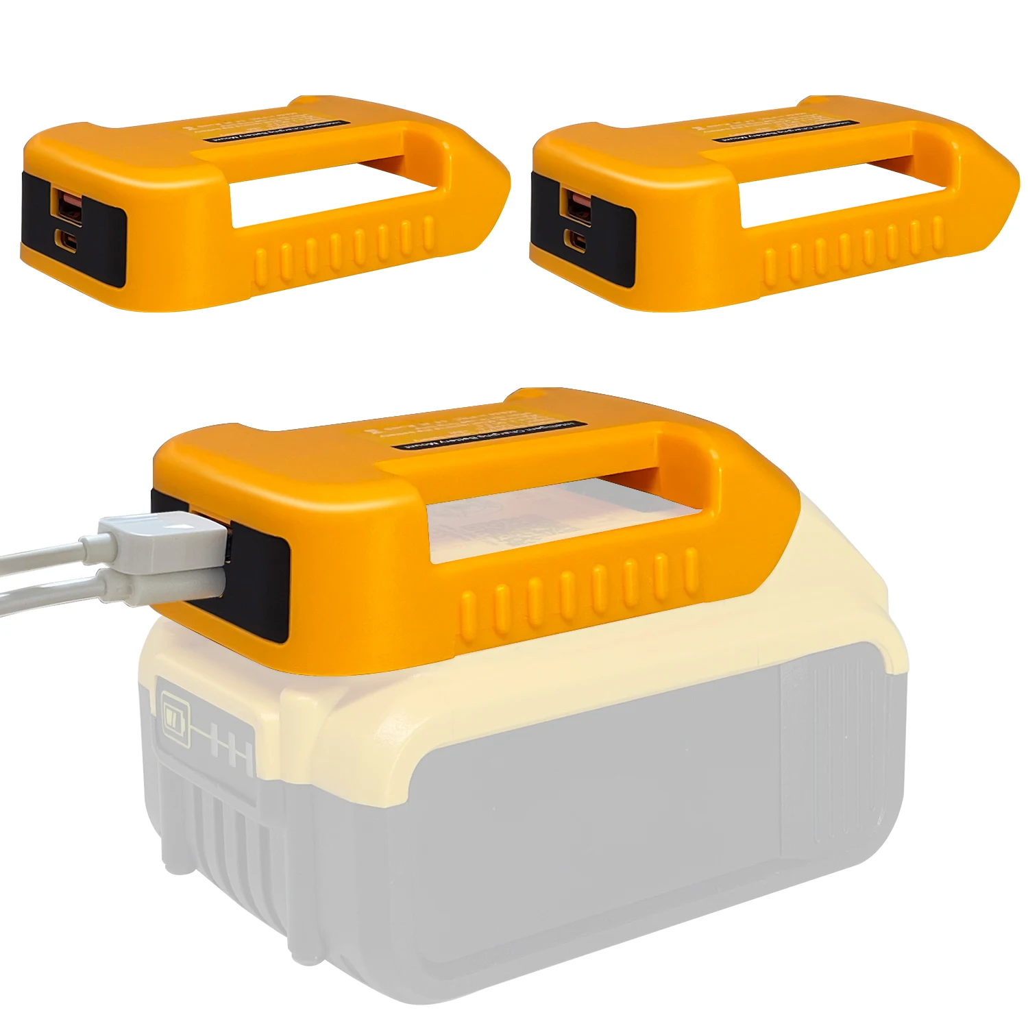 Factory Battery charging adapter with USB quick charger USB C port for Dewalt 20V 60V battery mount charger adapter