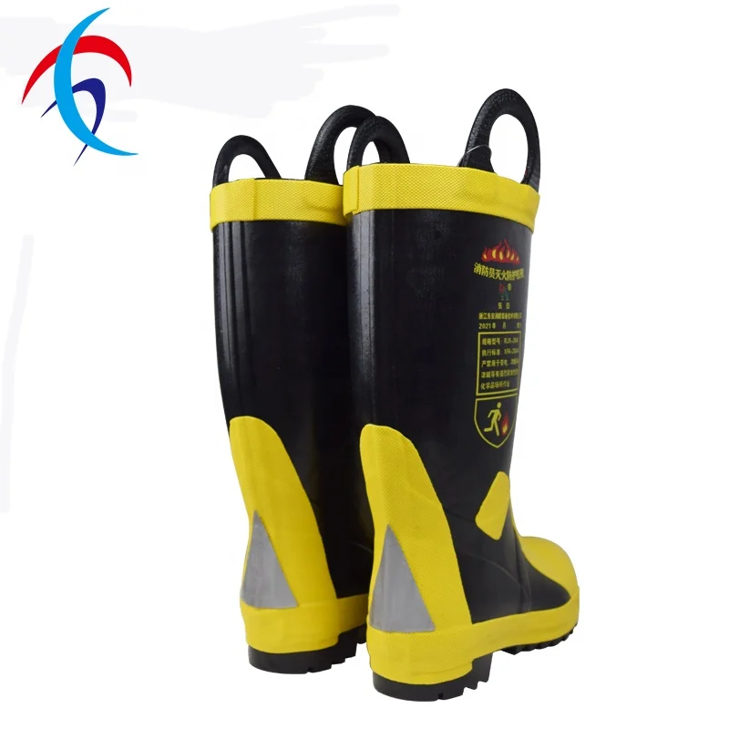 Top Quality Cheap Price Fire Resistant Safety Boots Fireman Firefighter Boots for Fire Rescue
