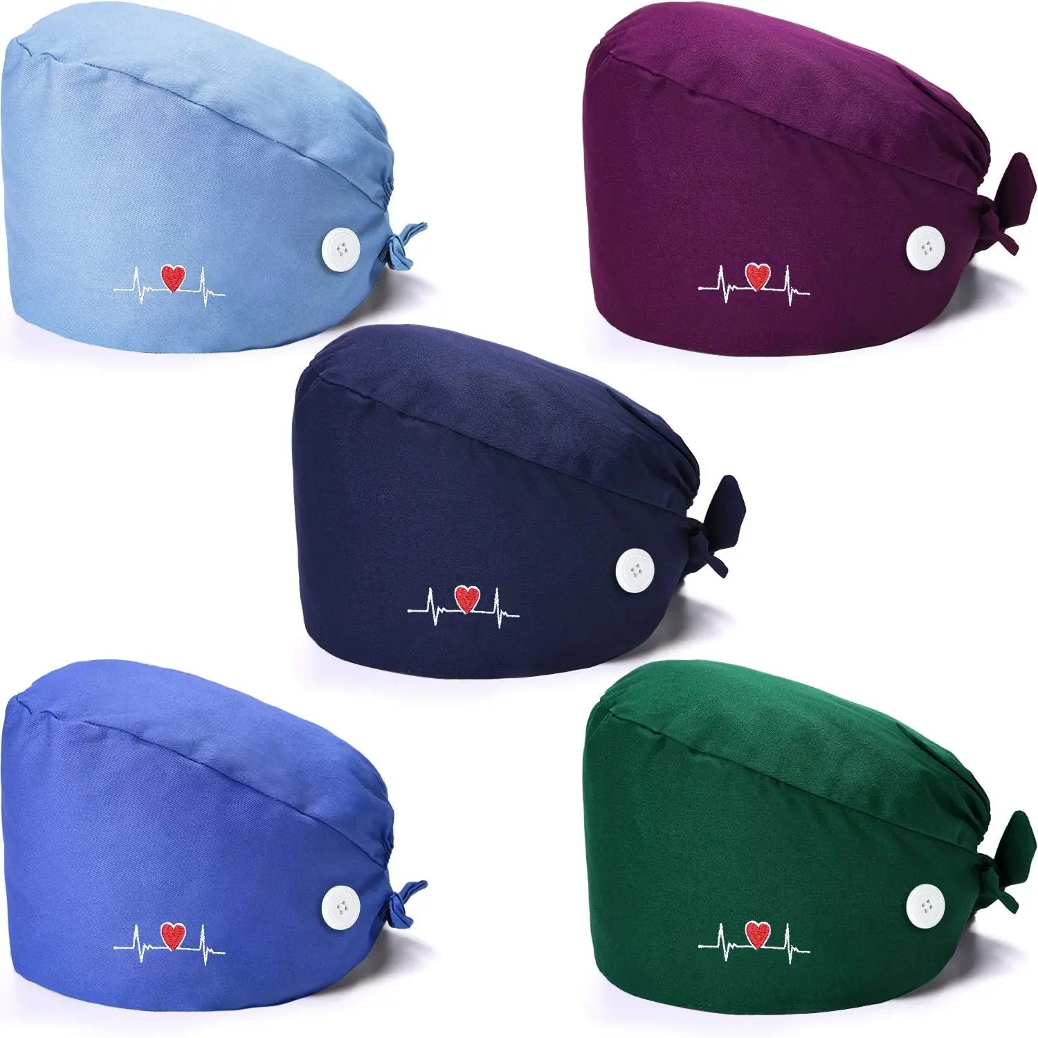 Scrub Caps Drawstring Women Surgical Nursing Medical for Mask Elastic Vet Printed Design Surgical Custom Logo Cap Medical