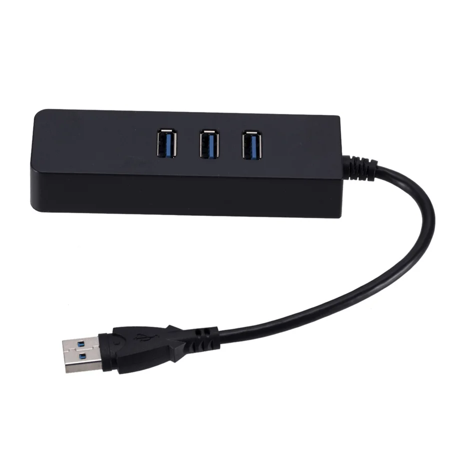 Hot Selling 3 Port USB 3.0 Hub 3 in 1 Docking Station USB 3.0 Gigabit Ethernet Adapter for Laptop Tablets