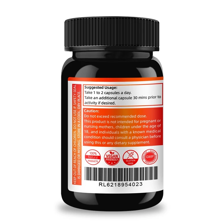 Maca Root Ginseng Yohimbine Tribulus L-Arginine 60 Count Horny Goat Weed For Men and Women