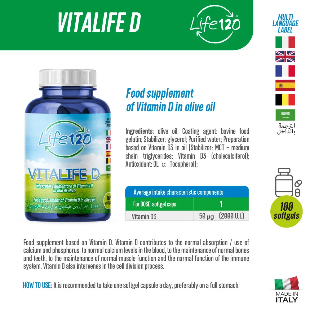 Best Vitalife D Formula - Food Supplement Based on Vitamin D with Immunostimulant Benefits - For Teenagers & Up