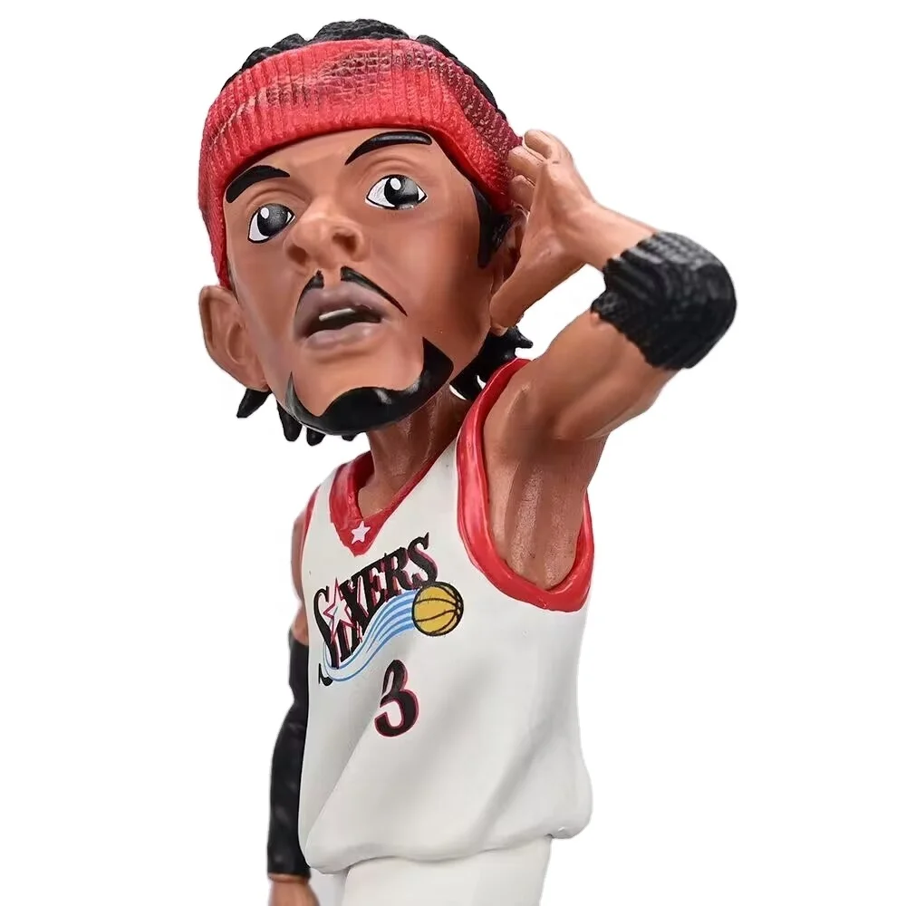 Allen Iverson No.3 Sixers Q version basketball stars Anime Action Figure Toys 11CM