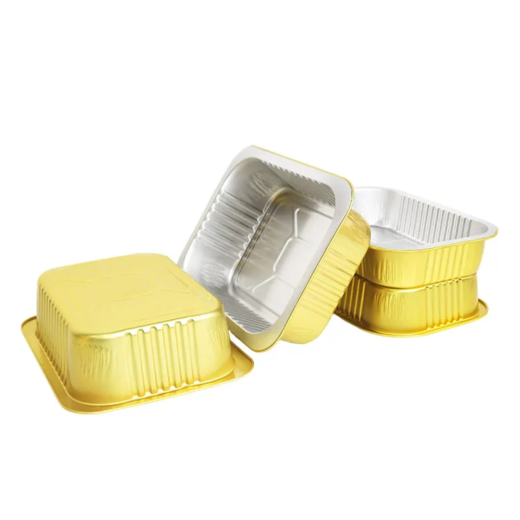 Custom Aluminum Foil Food Containers Wholesale High Quality Disposable Eco-Friendly metal food packaging