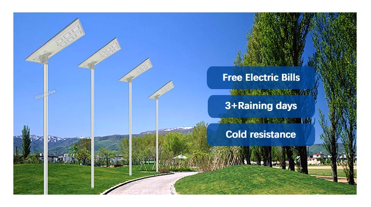 WAKATEK  Hot Selling  High Lumen  Ip65  Waterproof  60w solar  all in one  street light