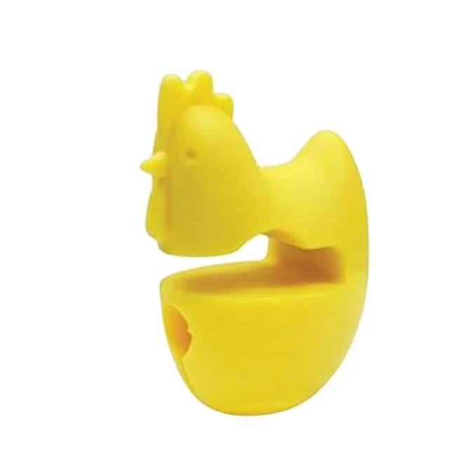 Ebay hot sales 2020 Funny  Chicken Silicone Spoon Holder Heat Resistant Pot Clip