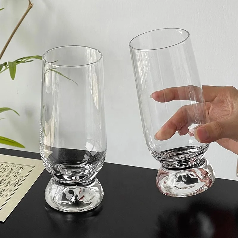 Personalised Drinking Glasses Stemless Champagne Cocktail Glass Thick Mountain Bottom Juice Water Cups