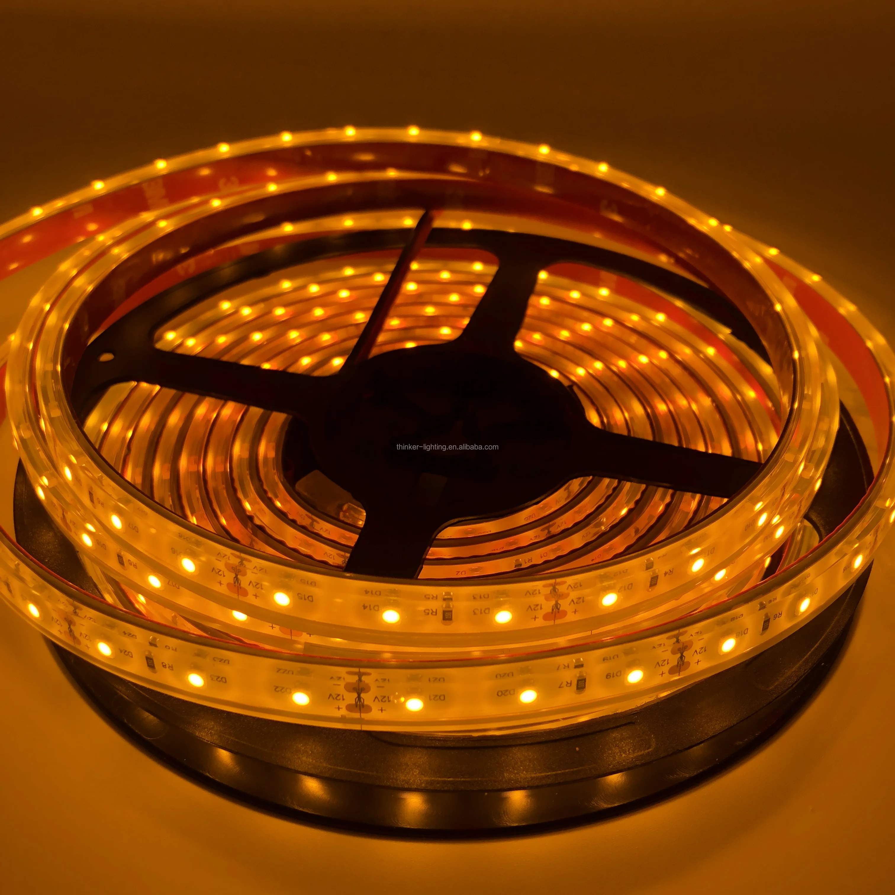 CE RoHS SMD3528 LED Strip Light 60leds/m DC12/24V 24W/m 10mm PCB VHB IP68 5m/roll