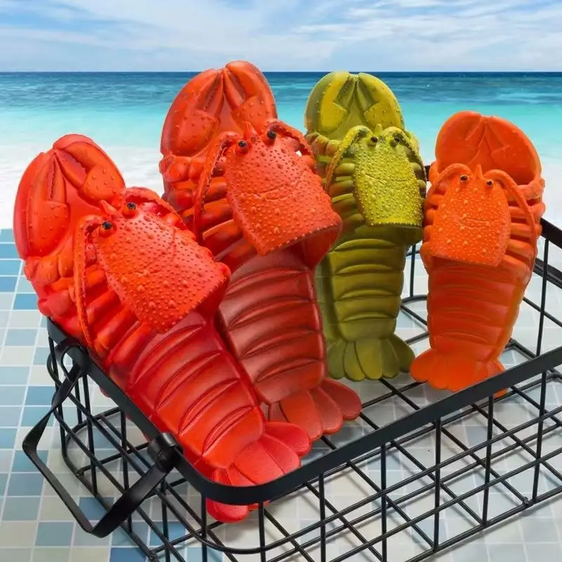 2023 Funny Summer Crayfish Men Beach Sandals Mules Unisex Lobster Slipper Outdoor Boys Girls Slide Slippers