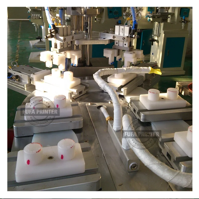 Semi-automatic Pneumatic Two-color Ink Cup Pad Printer With Conveyor / auto feeding objects