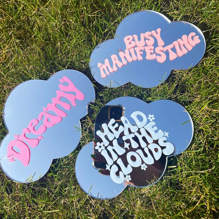 Custom Shape Lucite Mirror Decor Cloud Shape Acrylic Mirror Design for Wall Decor