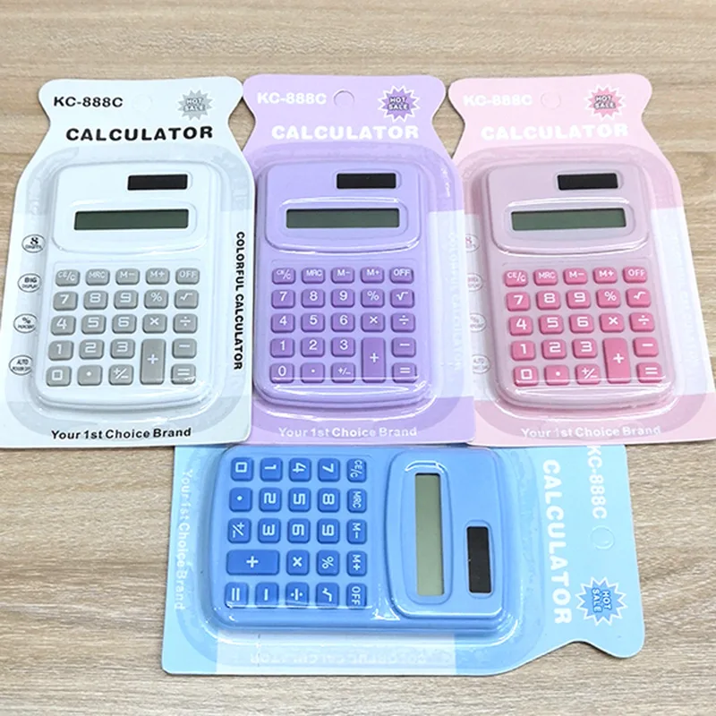 Best wholesale Cheap promotion gifts colorful mini electronic pocket Calculator 8 digits General Purpose Calculator