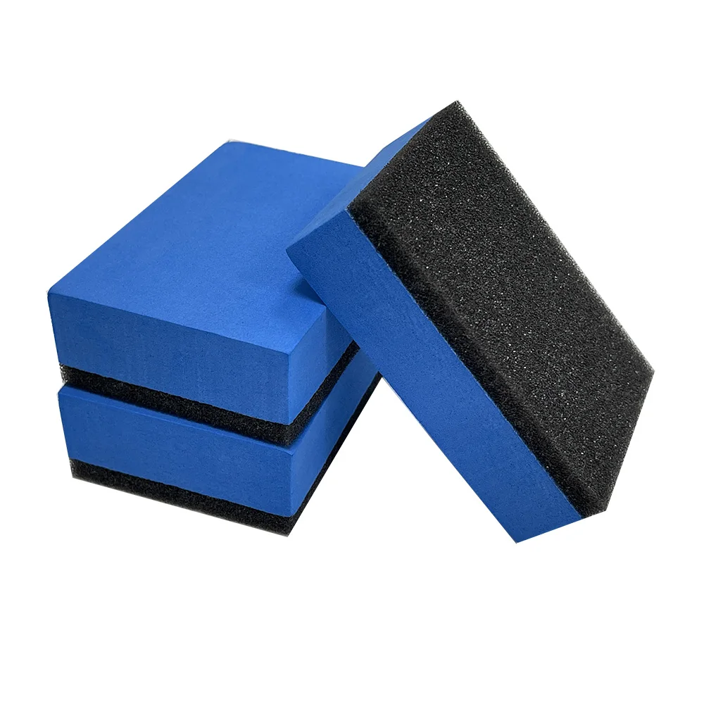 Custom Logo Nano Car Nano Coating Waxing Dressing Sponge Auto Coating Tire Shine Coating Applicator Sponge