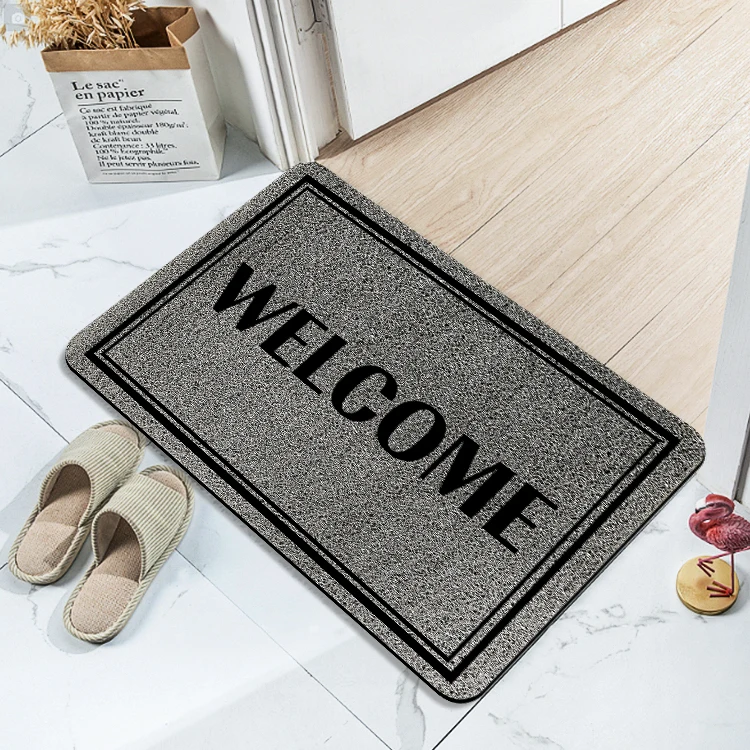 personalized logo customised wholesale blank doormats indoor outdoor entry floor mats anti slip washable door mat