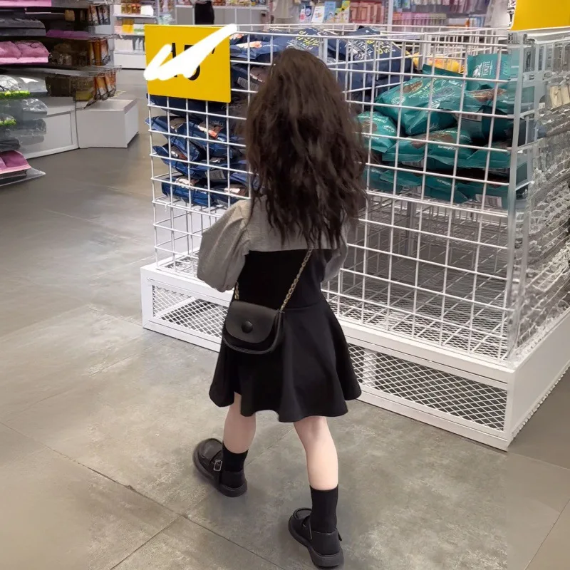 1 year baby beautiful girls trendy black children vintage fall casual a line korean style dresses long sleeve white