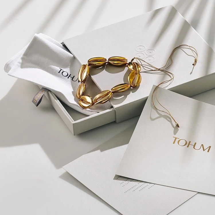 Custom Logo Printed Cardboard Paper Drawer White Luxury Paper Necklace Earring Jewelry Box Packaging