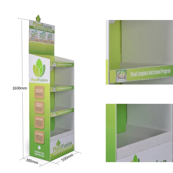 Custom Logo Fashionable Promotion Corrugated Snack Floor Display Hanging Candy Display Rack For Supermarket