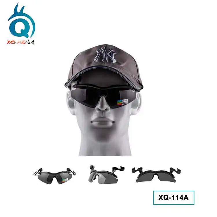 fashion custom sports driving shades cycling HD polarized  fishing cap clip on sunglasses golf glasses