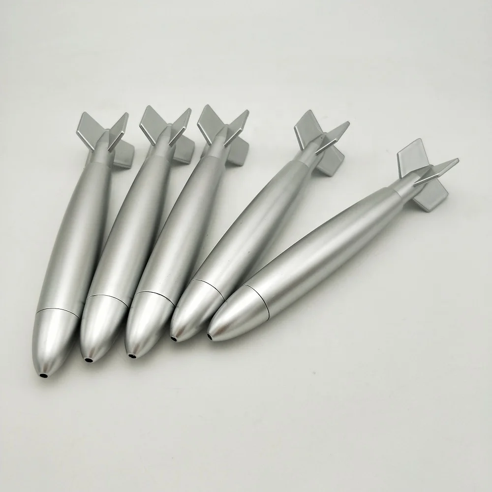 globe Novelty Missile /Rocekt Shape silver promotional ball pen with custom LOGO