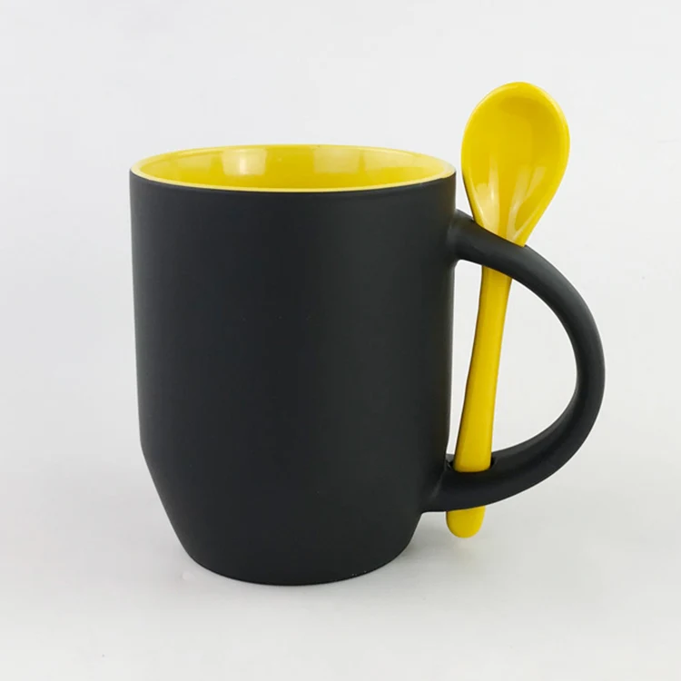 11oz Personalized Ceramic  sublimation  color-changing Coffee Mug with Spoon