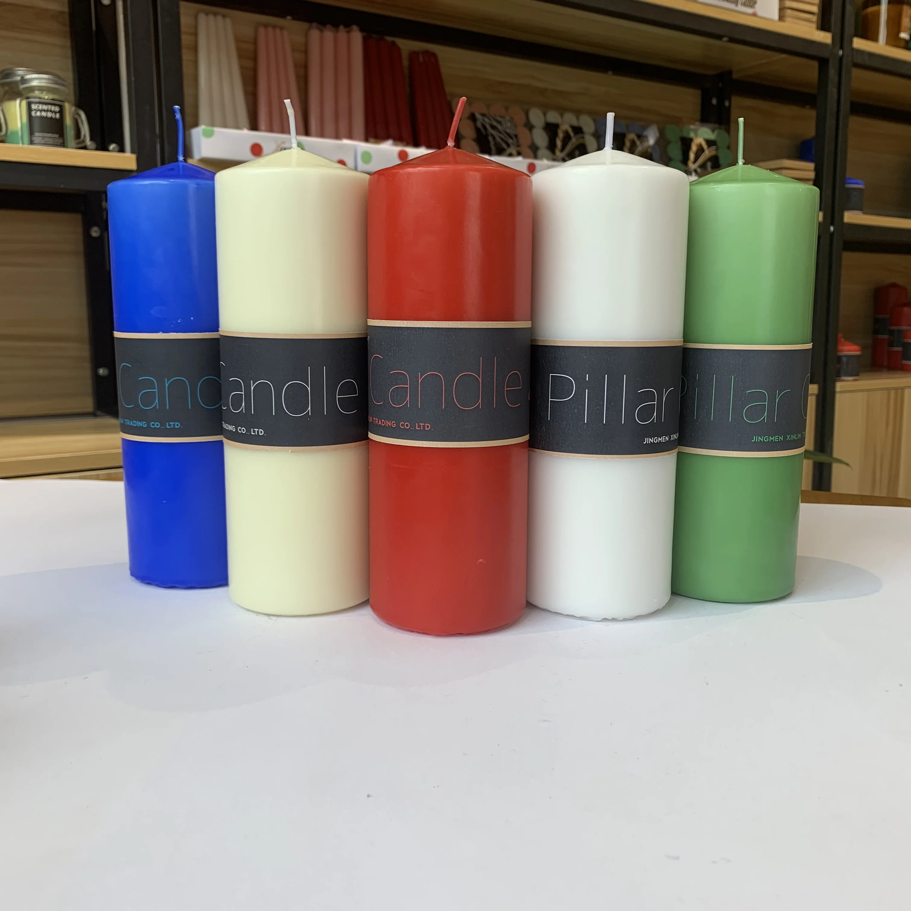 Custom Factory Direct Supply Paraffin Wax  Pillar Candle for Church and Hotel Room