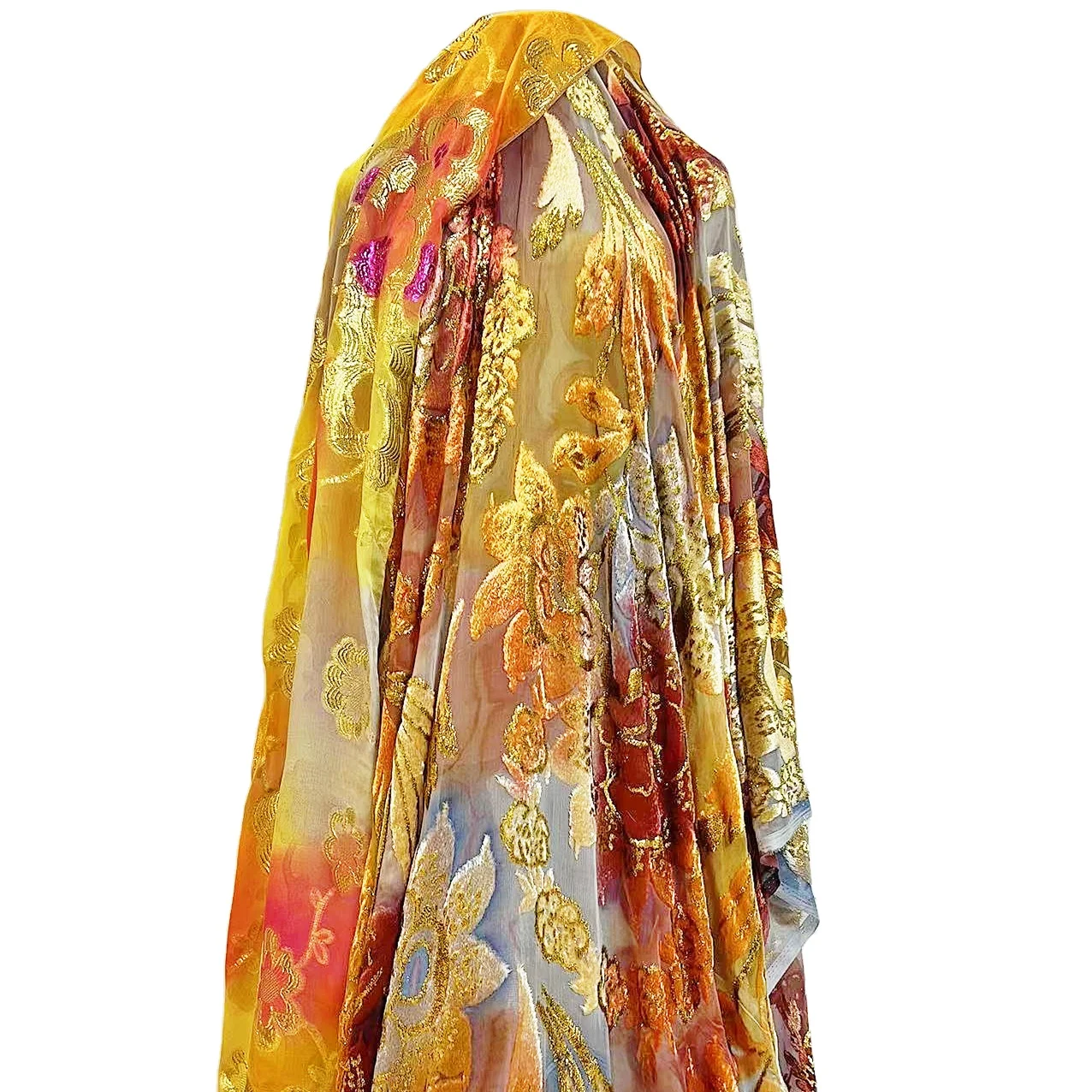 Wholesale Lurex jacquard luxury curtain clothes material silk metallic brocade fabric