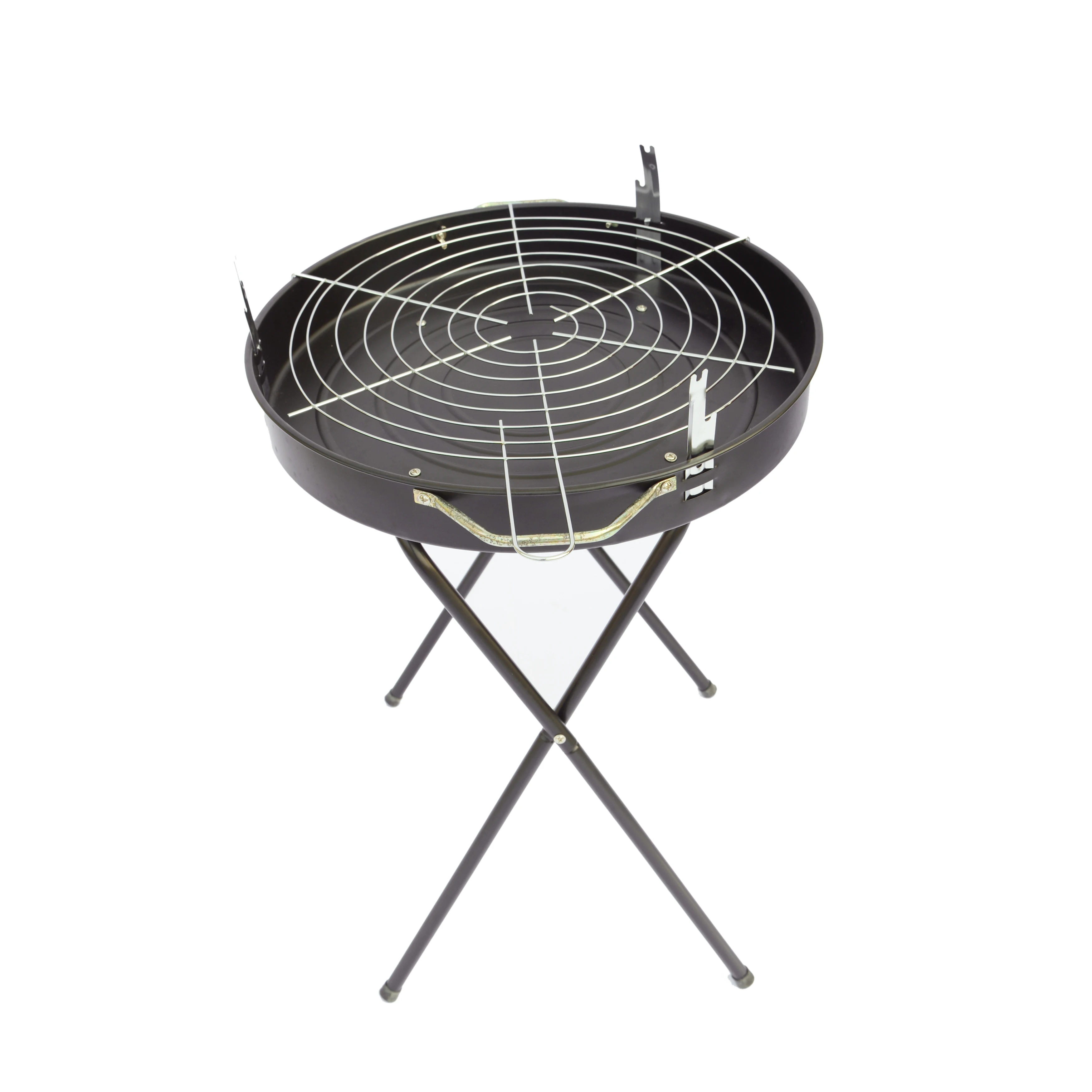 18 Inch Easy Four-corner Grill Garden Outdoor BBQ Charcoal Grill Round BBQ Oven