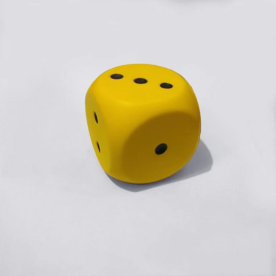 Popular 6cm Pu Educational Toy Simulation Dice Gift Hand Pinch Pressure Relief Sponge Solid Elastic Soft Ball For Children