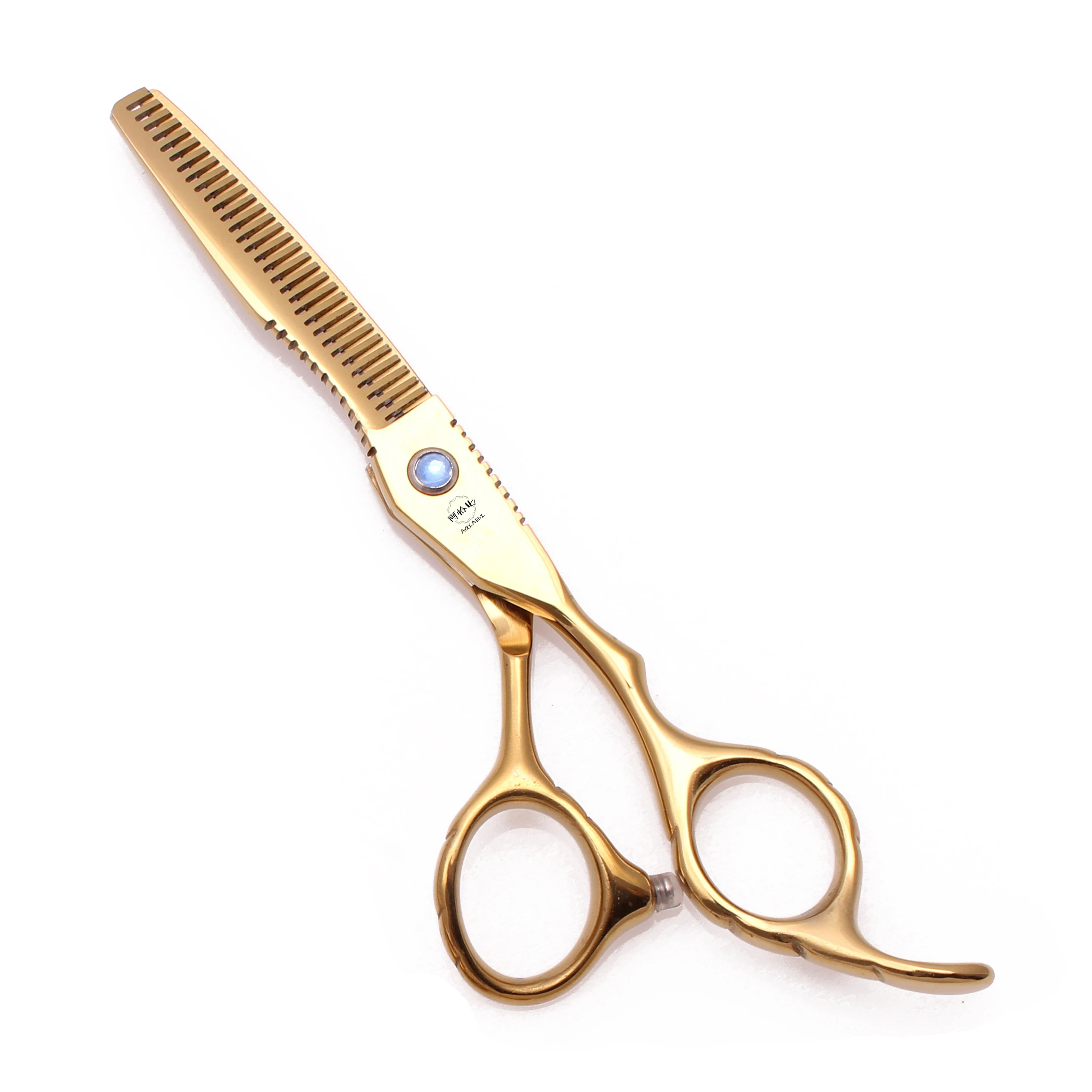 Ножницы AQIABI 440C золотые для стрижки волос, 5,5 дюйма, 6 дюймов, филировочные ножницы, парикмахерские ножницы A1011