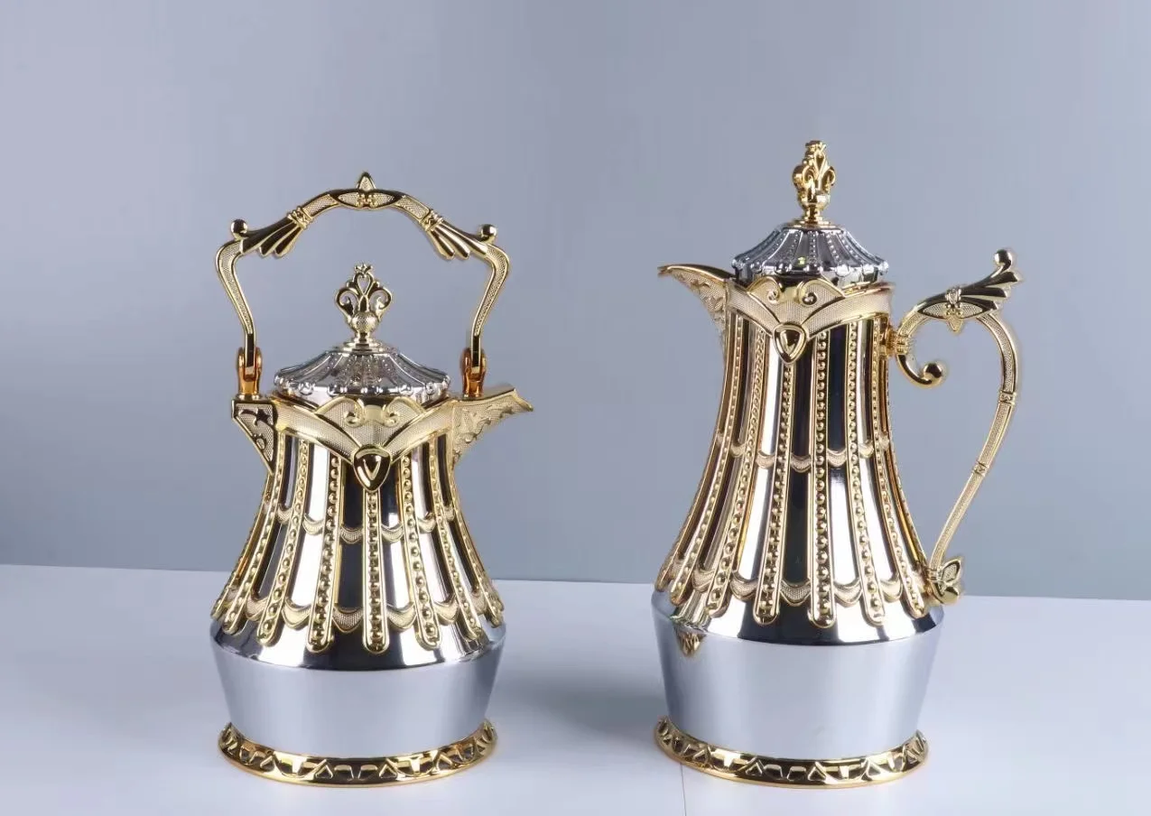 Prime Quality Luxury Arabic Tea & Coffee Thermos Royal Home Utensil Arabic Coffee Dallah And Tea Flask Leather For Ramadan