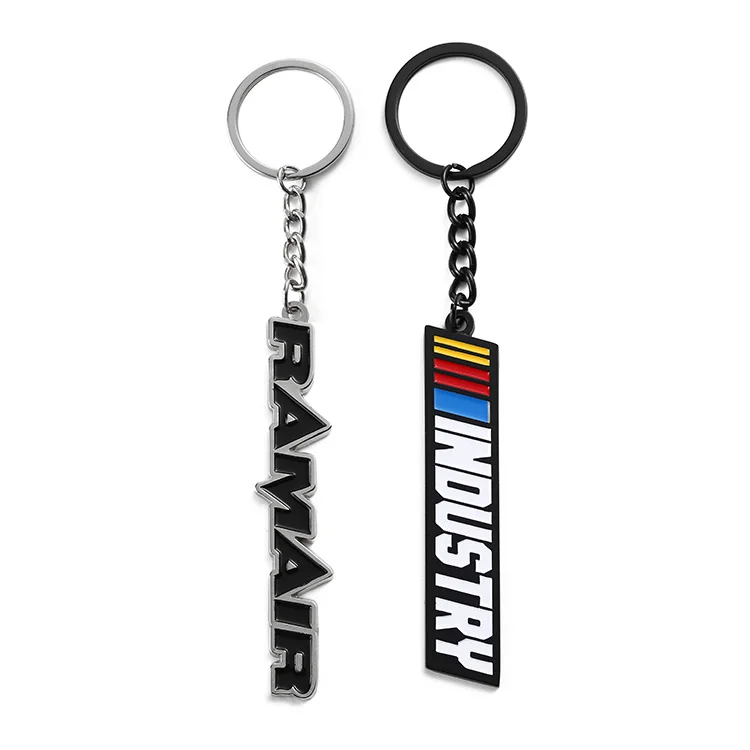 oem logo enamel keychain holder letter metal keychain with custom logo