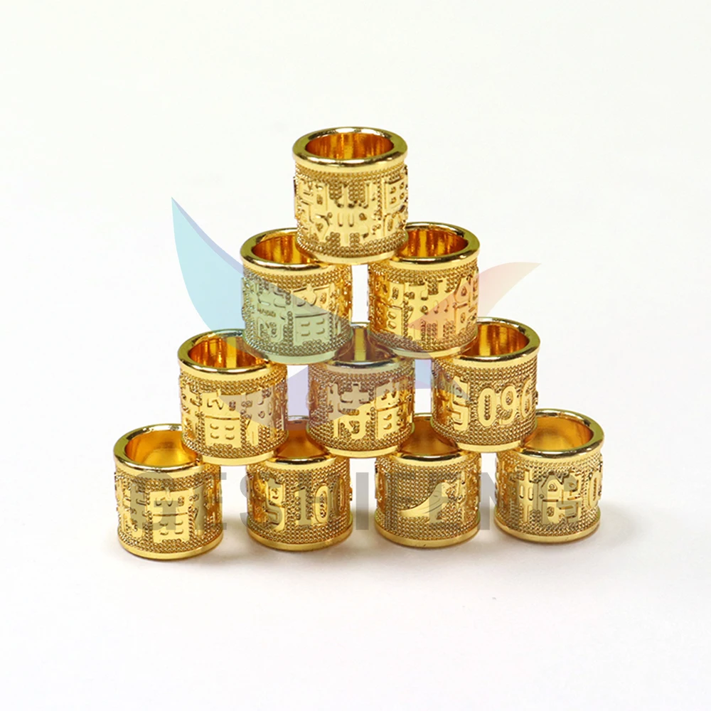 Gold Color Outdoor Canary Pigeon Flying Training Identification Foot Ring Copper 8mm Inner Size Pigeon Bird Foot Ring