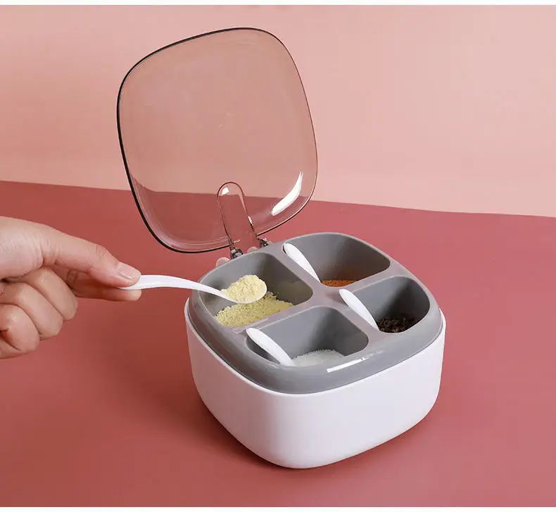 Kitchen Supplies High Quality Salt Sugar Spice Pepper Storage Seasoning Box Condiment Container