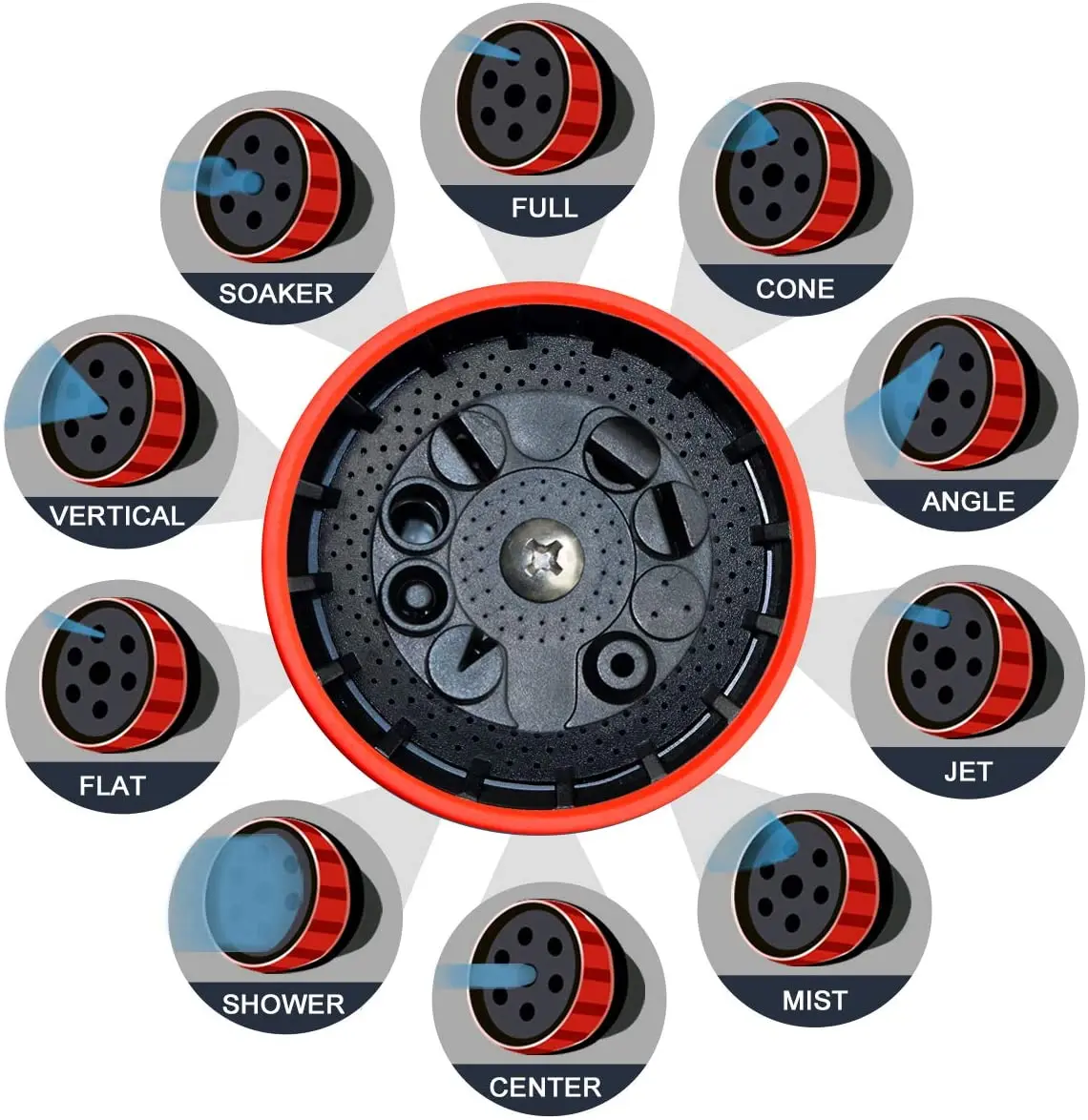 Lightweight Water Hose 10 Function Nozzle Superior Strength 3750D Polyester Fabric Expandable Garden with Solid Connectors