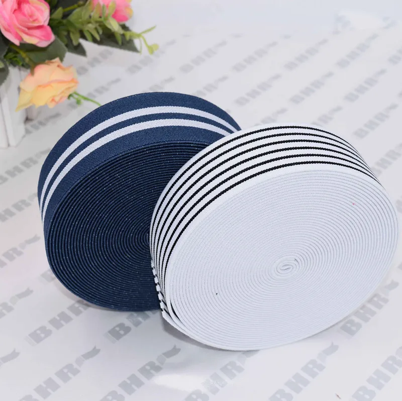 Design Custom Made Logo Bias Tape Screen Printed Webbing Elastic Band forSports Exercise Fitness textile accessories