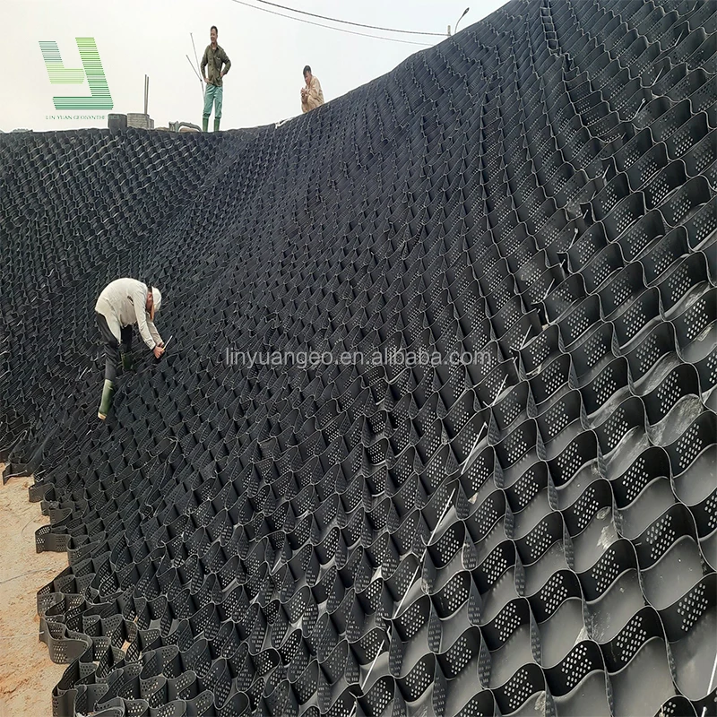 HDPE plastic geocell roof prezzo gravier 50mm gia 2300 retaining walls ground gravel grid driveway paver price