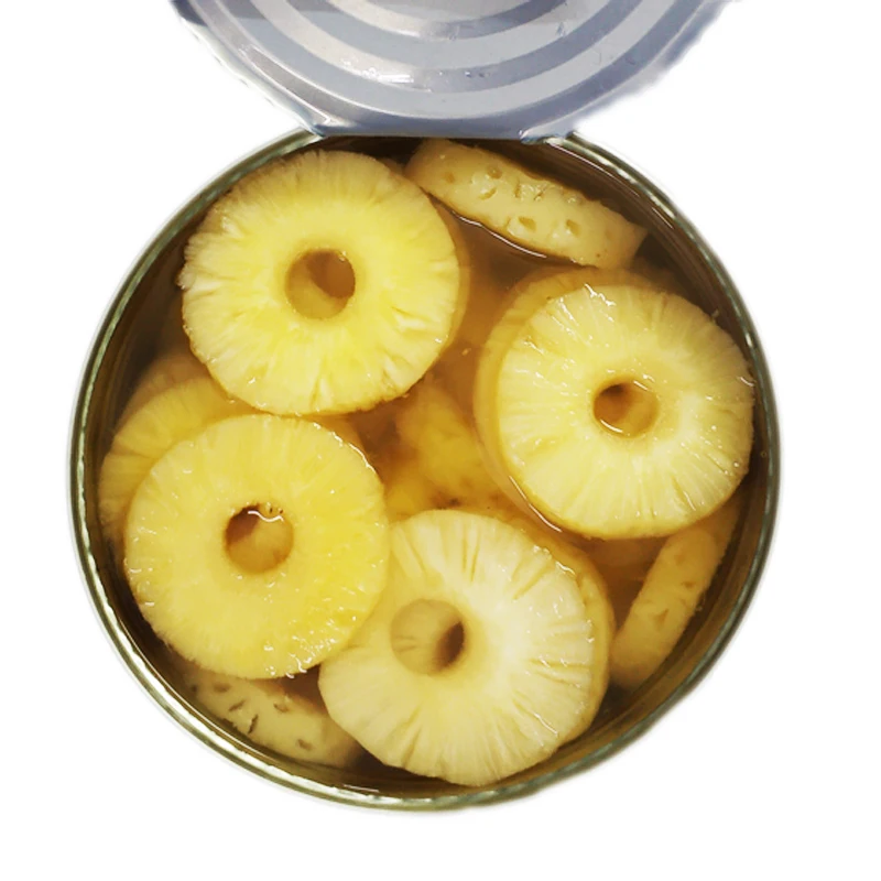 Canned foods fruits sliced pineapple in syrup