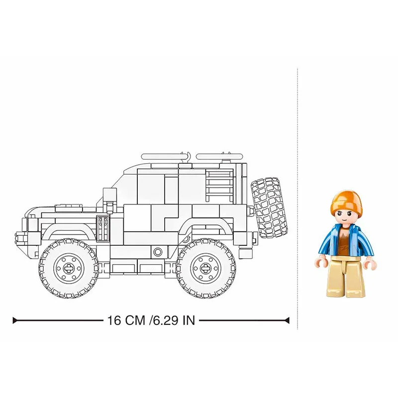 Mould Kin DIY Car Toy Large Size Toys Birthday Gift 13175 SUV Model Off Road Vehicle Static Version Kids Plastic Building Block